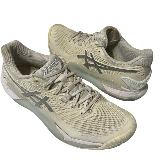 Asics Gel-Resolution 9 Women's Sz 9 Cloud White Running Sneakers 1042A208 - Picture 3 of 16